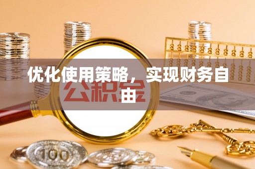 沈阳优化使用策略，实现财务自由