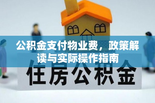 沈阳公积金支付物业费，政策解读与实际操作指南