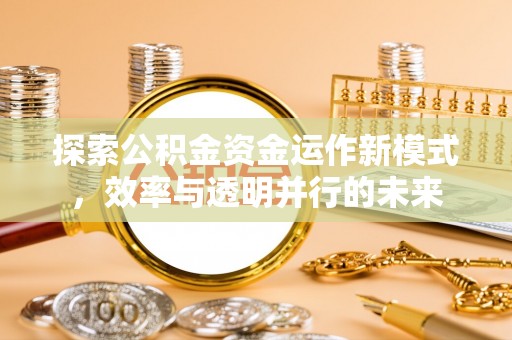 沈阳探索公积金资金运作新模式，效率与透明并行的未来