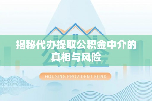 沈阳揭秘代办提取公积金中介的真相与风险