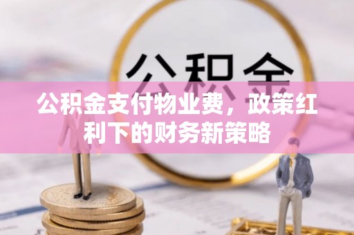 沈阳公积金支付物业费，政策红利下的财务新策略