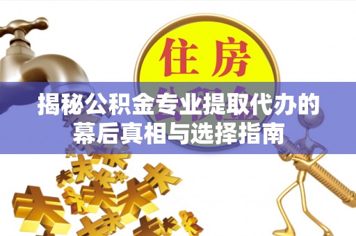 沈阳揭秘公积金专业提取代办的幕后真相与选择指南